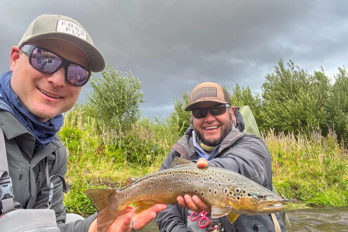 Guillermo and Todd with a nice spring creek brown