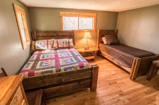 You will sleep comfortably at the Boulder River Outpost
