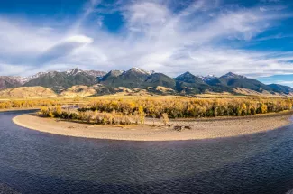 Fishing bend on the Yellowstone River