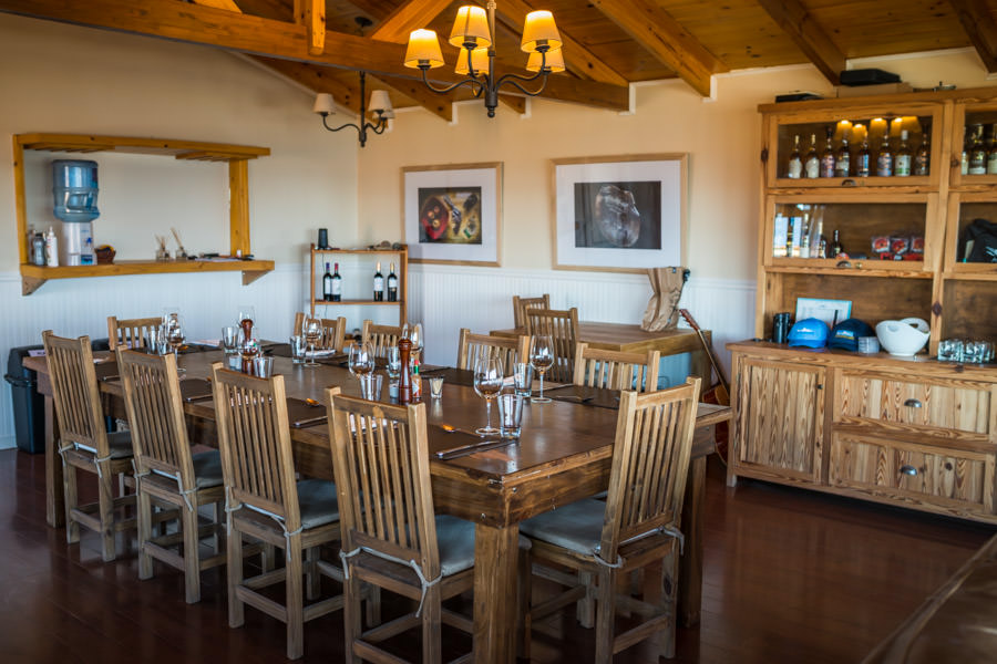 The dining room in the main lodge gathering area 
