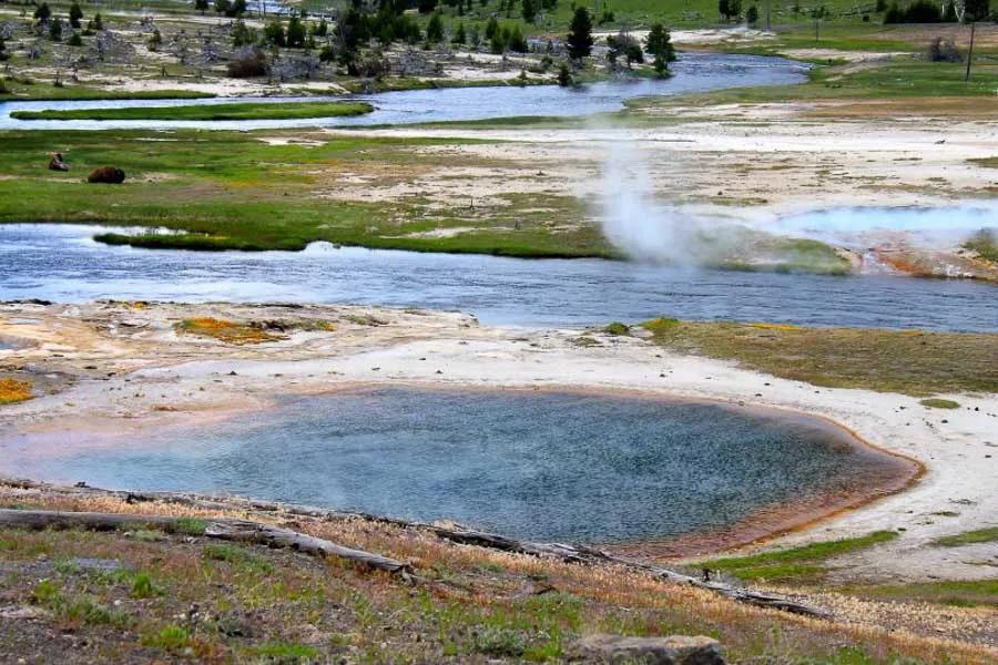 Firehole River The Firehole River in Yellowstone National Park