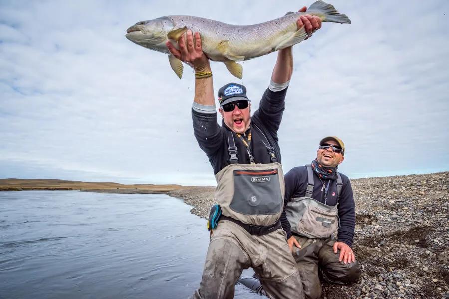 Argentina sea run brown trout with Montana Angler