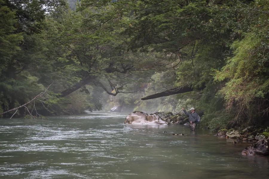 Working a likely seam for wild trout