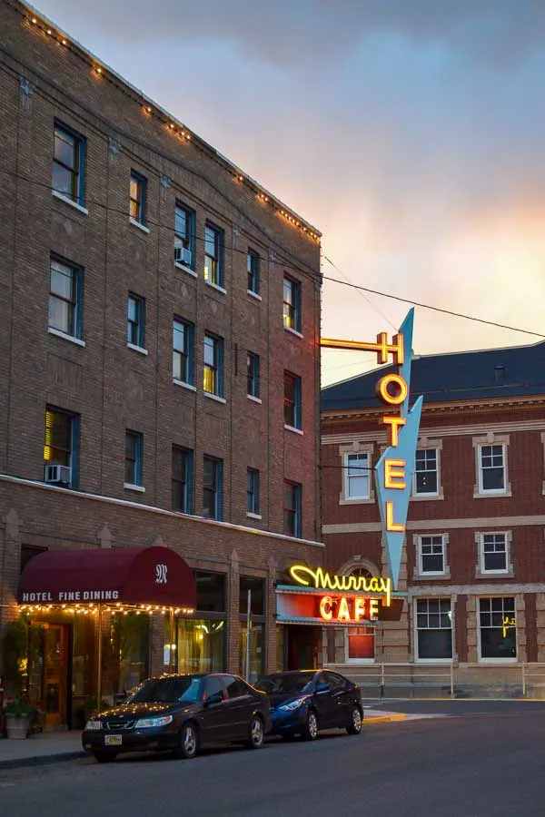 Murray Hotel exterior night time