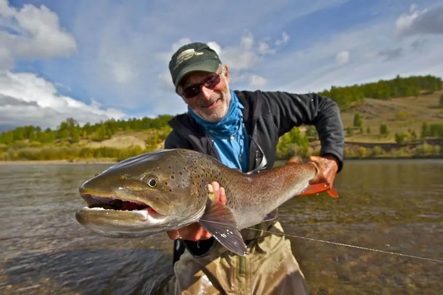 Nice Taimen fly fishing