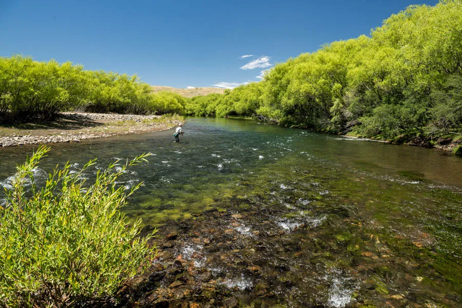 wade fishing the Malleo