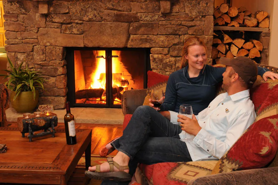 lodge fire place
