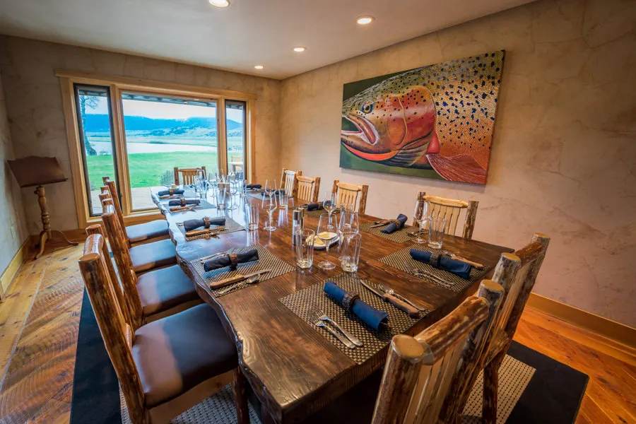 Madison River lodge dining