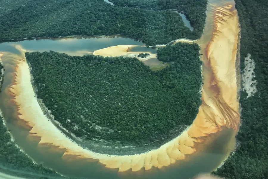 sand bars in the river