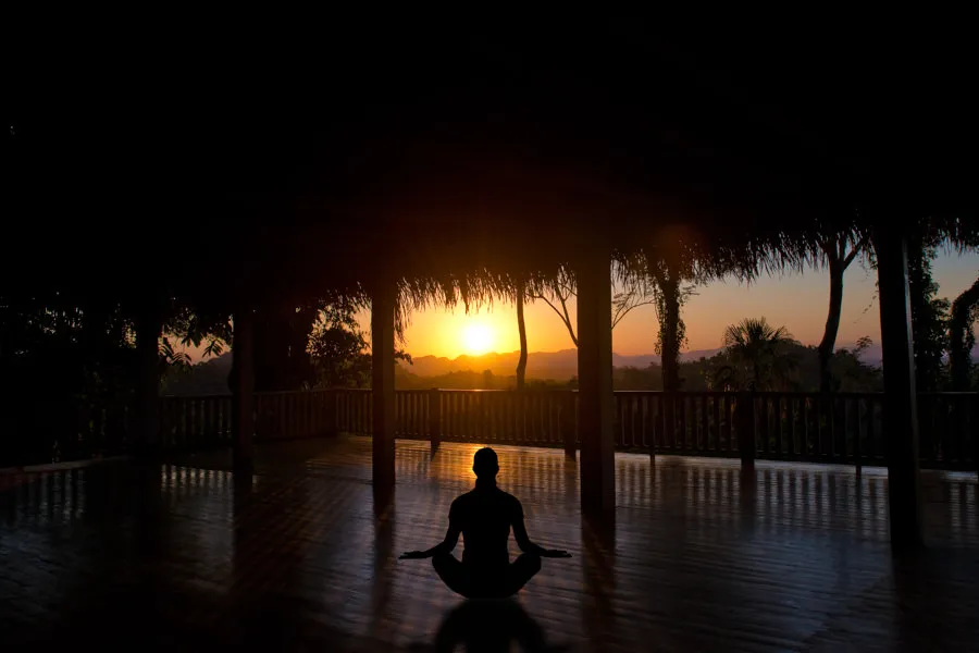 Sunrise yoga class