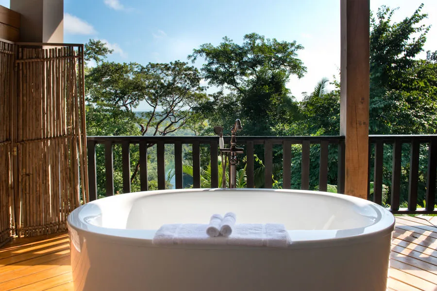 Jungle hot tub