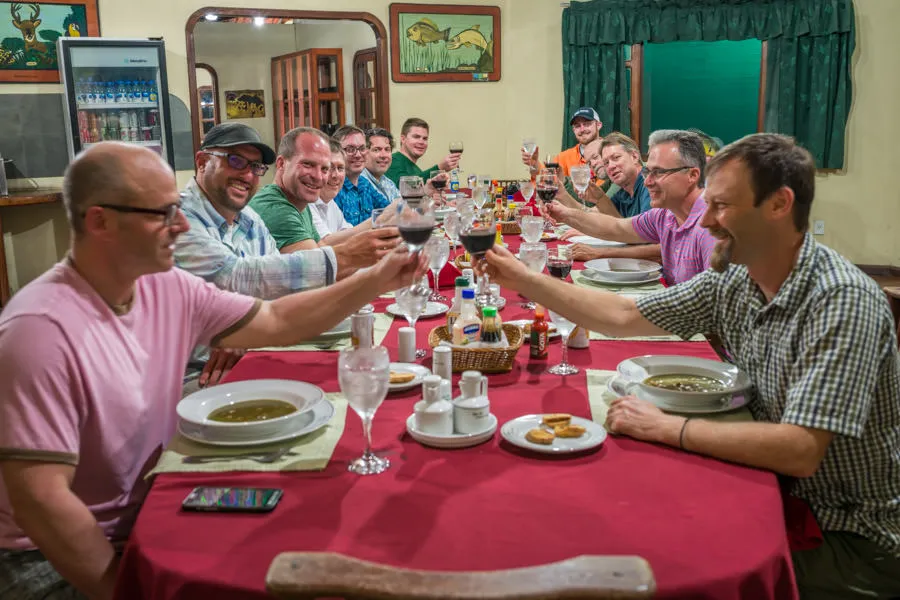 dinner at the lodge