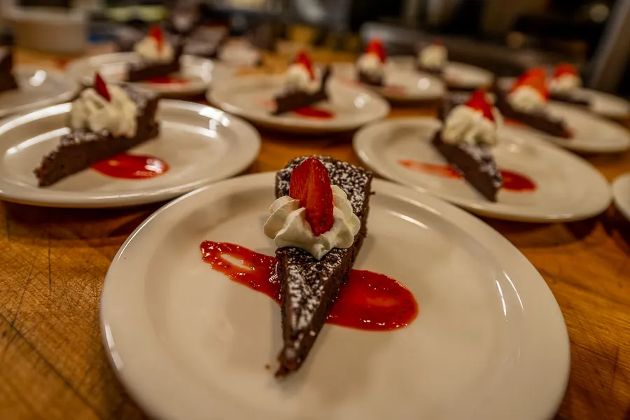 dessert at the lodge