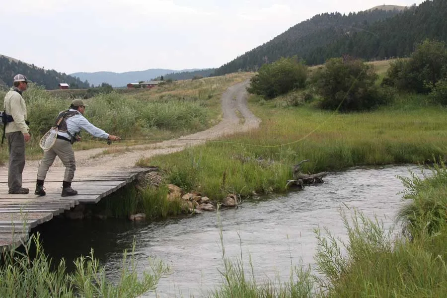 casting for trout on musselshell