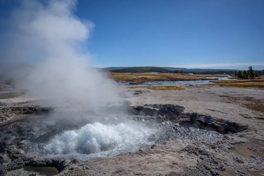firehole river geyser