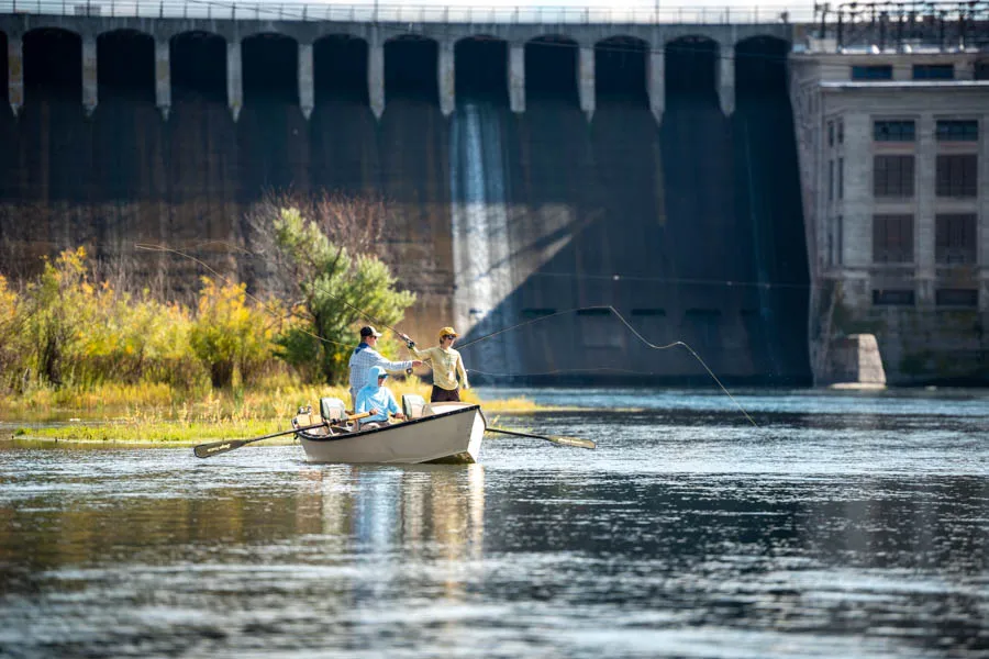 Below the dam