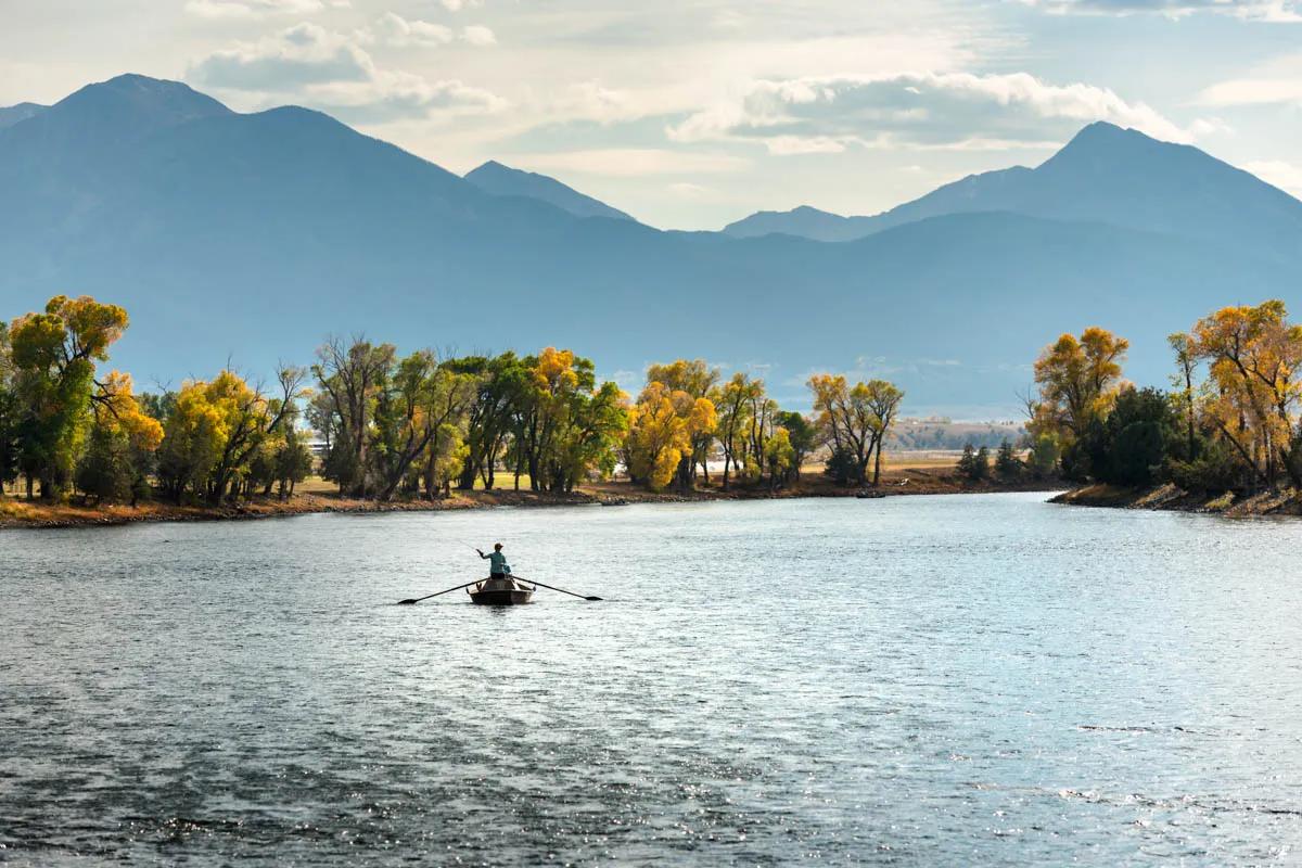 Yellowstone River fly fishing in October Yellowstone River fly fishing in October