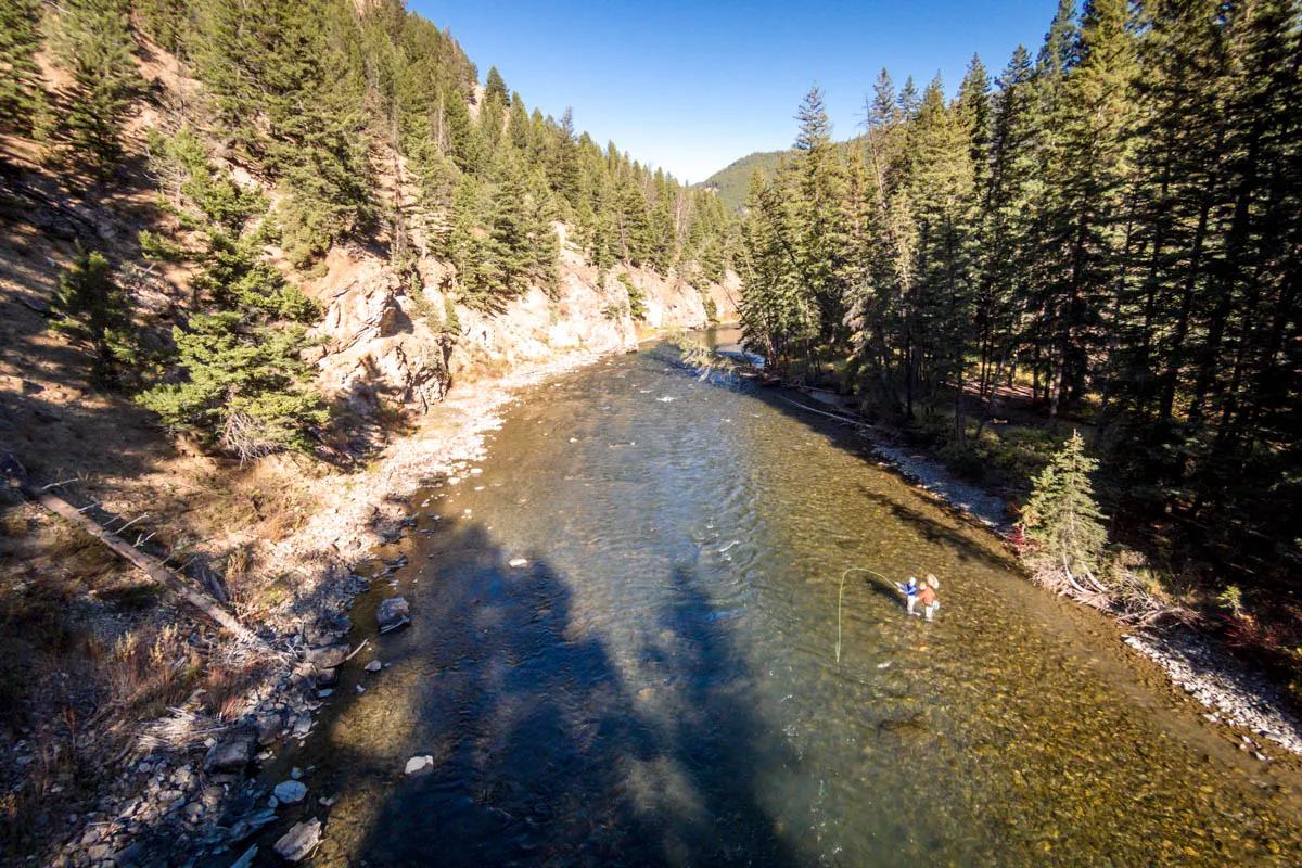 When snowmelt eases in June the Gallatin River provides exceptional fishing opportunities