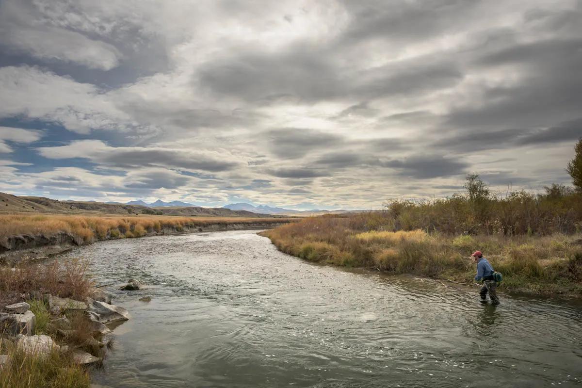 Be ready for any type of weather when fishing the Ruby River in October