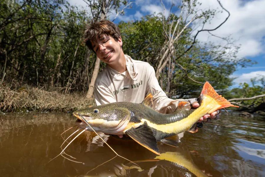 Charlie managed to land this redtail catfish on a Clouser minnow pattern that he stripped right slowly while sight casting!