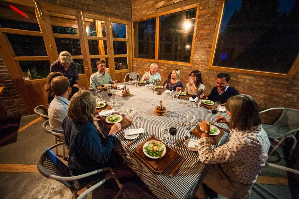 Patagonia dinner While casual dining is the norm at most fishing lodges in Patagonia, you'll still want a nice shirt and pants for dinner
