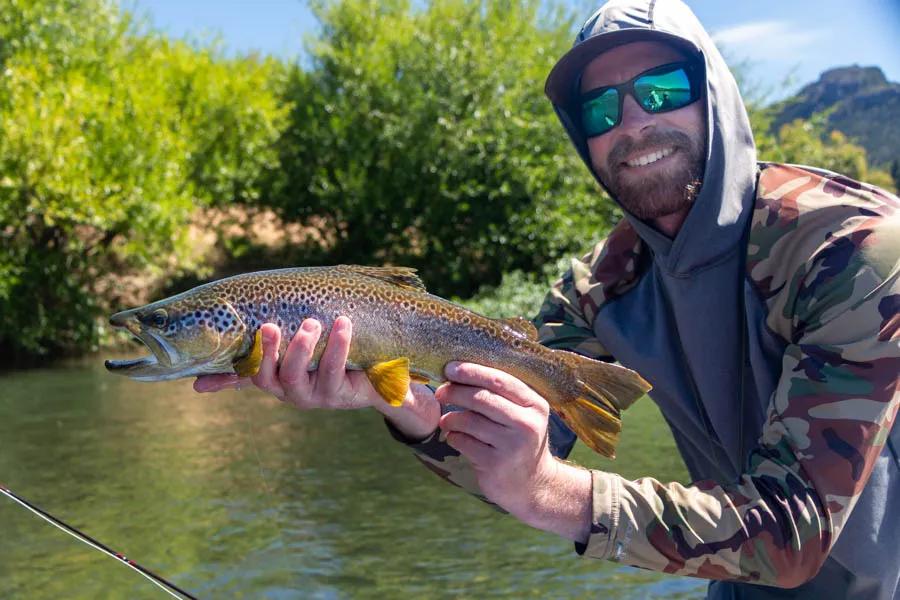 A nice brown I had the opportunity to target on the Futa while throwing dry flies