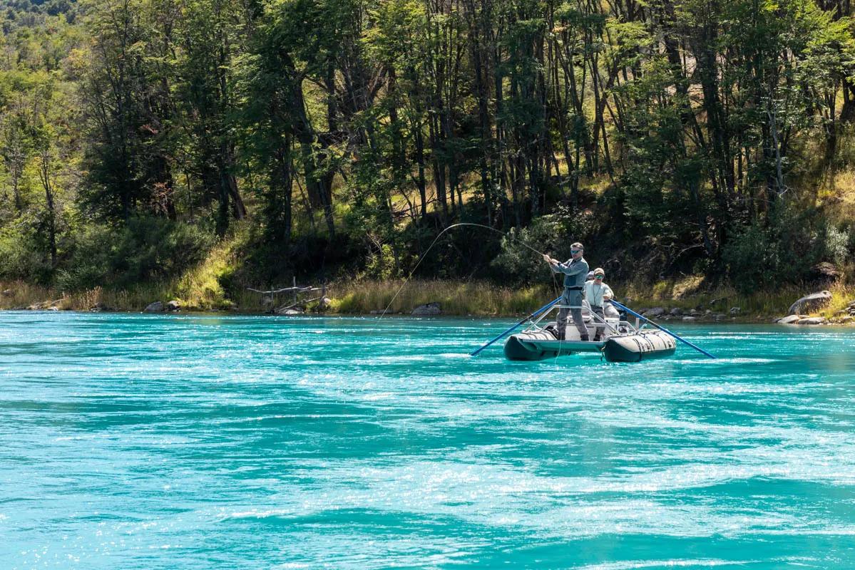 Montana Angler guest Dave hooks up on the Rio Baker 