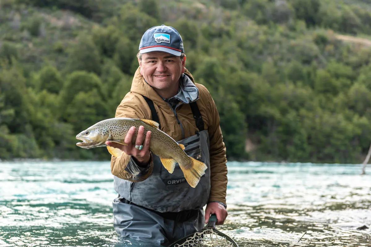 This Rio Baker brown trout took a streamer while floating through the rapids section just upstream of Green Baker Lodge