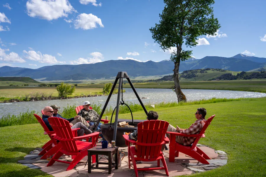 Madison River Lodge evening