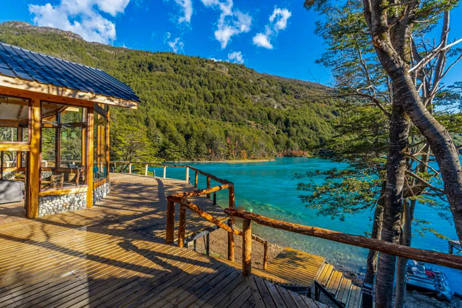 Deck of Patagonia Baker Lodge