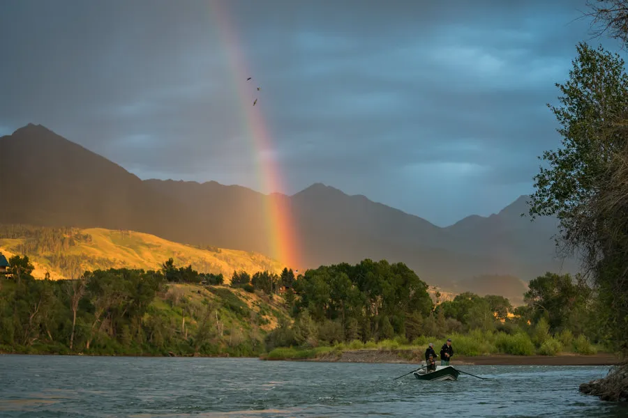 Fishing in the rain