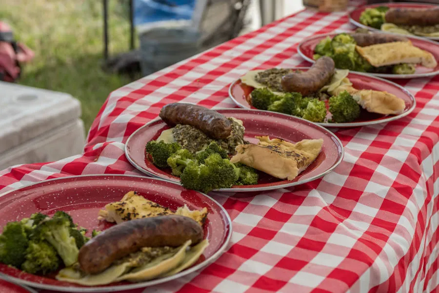 river camp dinner
