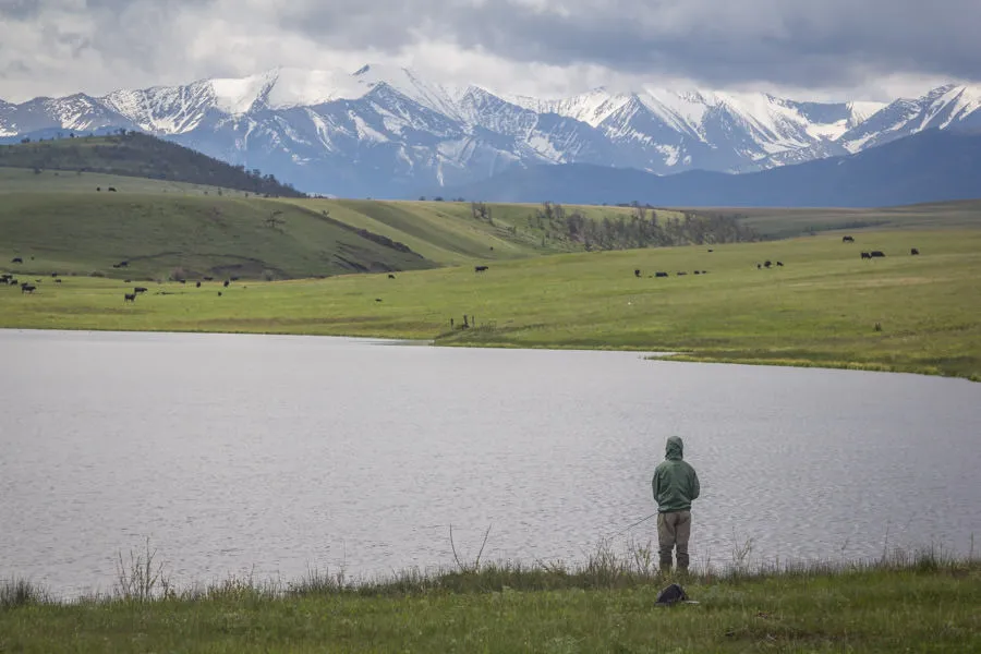 Private lake fishing in Montana