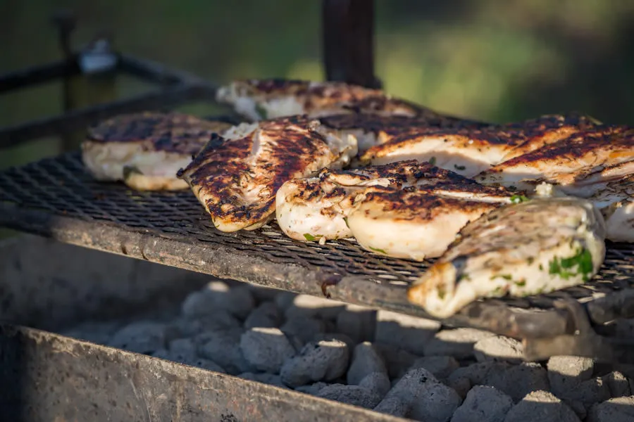 grilling overnight river camping