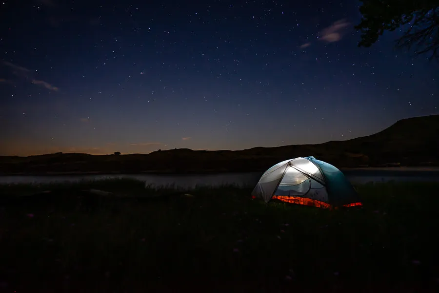 Tent along the river