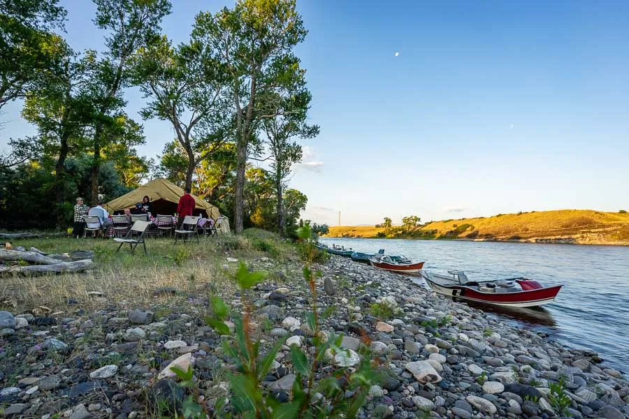 Tent along the river