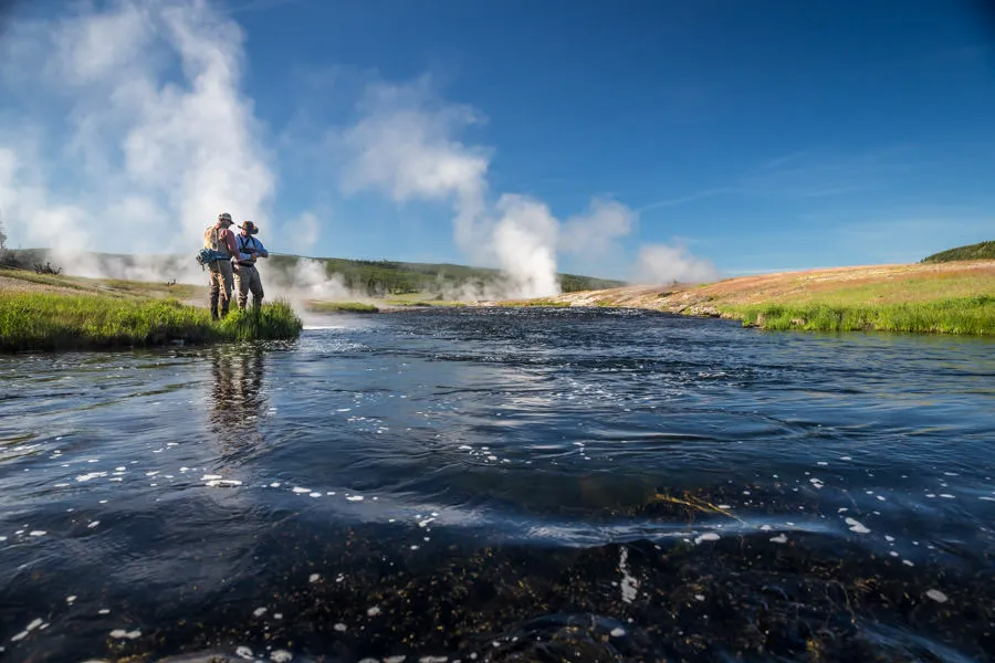 Firehole fishing in YNP