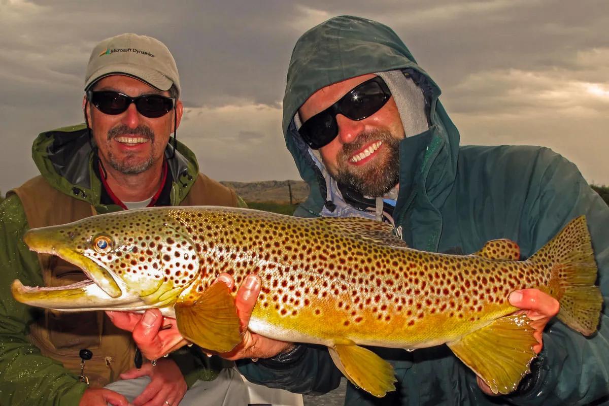 Make sure you always have layers and rain gear in your kit. You can't catch big brown trout in the rain if you don't have rain gear!