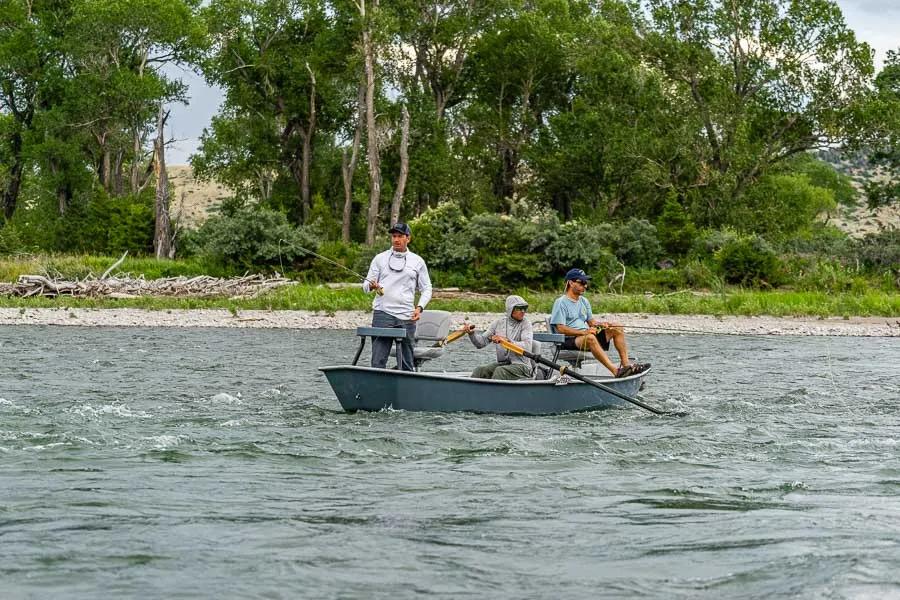 We often expect trout to be lined up on the banks when fishing hoppers. While this might be true of smaller meadow rivers, on larger rivers trout often pull off of banks in late summer as flows compress. Trout will also eat hoppers far from the banks. It is best to target on where the trout are vs. focusing exclusively on banks.