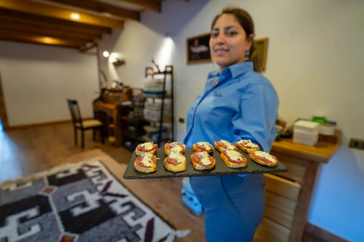 Hot appetizers await guests upon returning from fishing