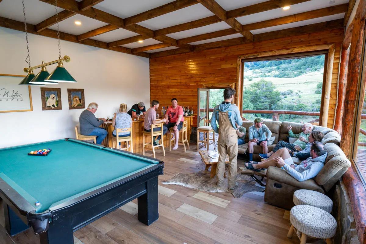 The rec room is a nice space to shoot some pool, mix a drink, and share some fish tales from the day