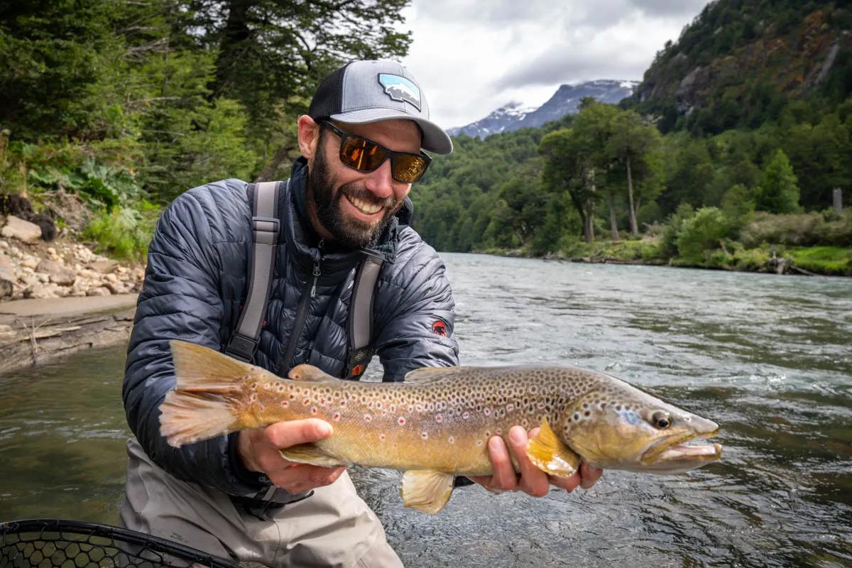 This brown chased a streamer all the way to the boat before crushing a white dungeon