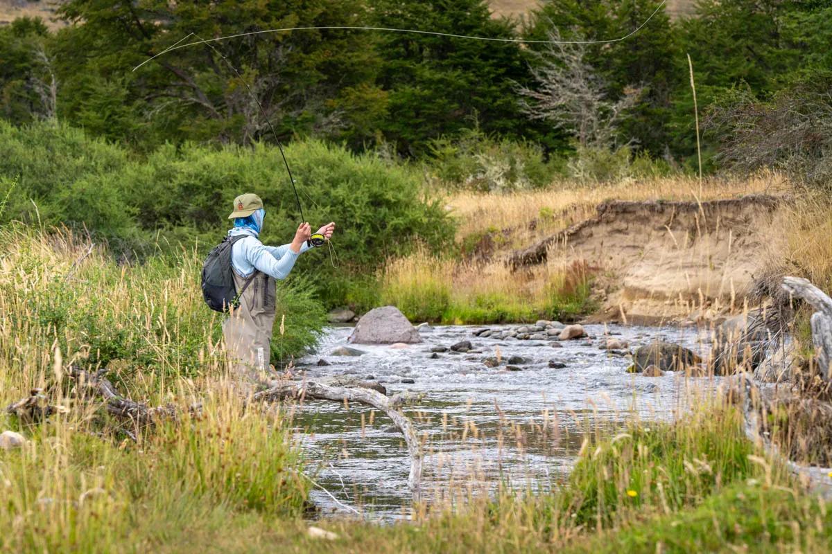 Shawn enjoys some small stream fishing on the Arco