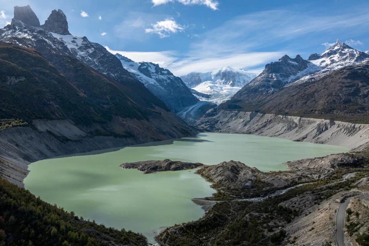 The lake below the Glacier Calluqueo makes a fine spot for lunch when visiting Cerro San Lorenzo. The lake below the Glacier Calluqueo makes a fine spot for lunch when visiting Cerro San Lorenzo.
