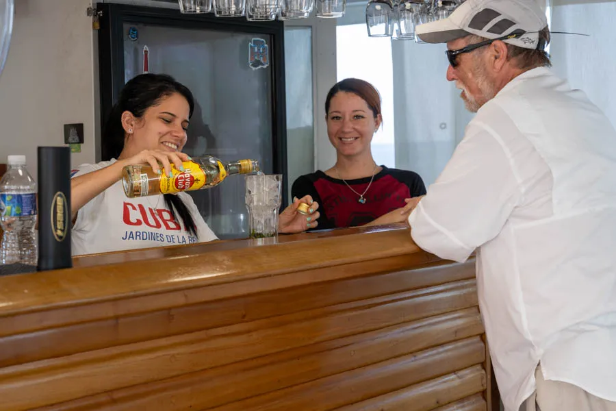 bar tending in Cuba