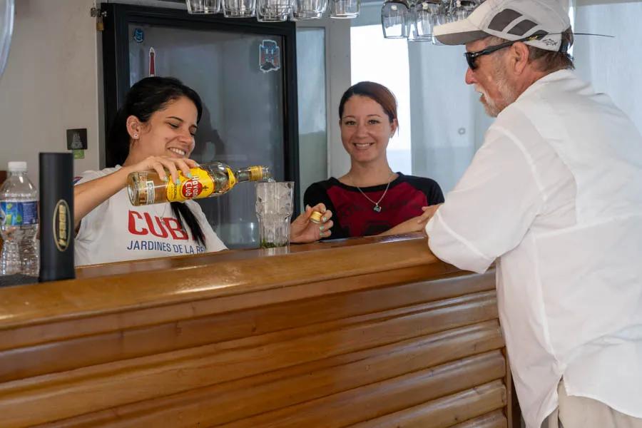 Cuba Libre drink A cold mojito or Cuba libre after a day on the water is welcome refresher.