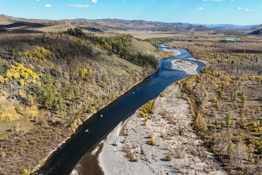 Onon river float fishing in Mongolia On the remote Onon river the system is broken into 3 trips. Each section offers 7 days of fishing and camping and is only accessed by 4 to 6 anglers. Each river section only gets fished 6 days per year!