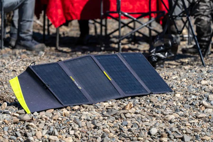 Solar charger in Mongolia Solar panels come in handy when you are off the grid for 8 days. My Goal Zero solar panel and compact 1000 watt charger helped keep camera batteries, sat phones and drone batteries fully charged all week
