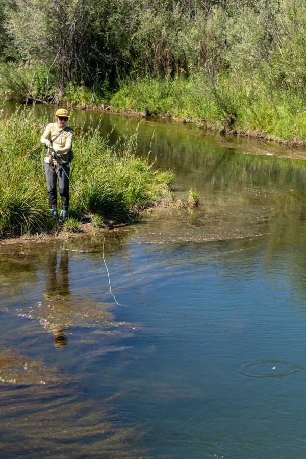 Leader length is important to success when fly fishing. Short leaders are best for smaller waters and longer leaders are often best for large waters and spooky fish.