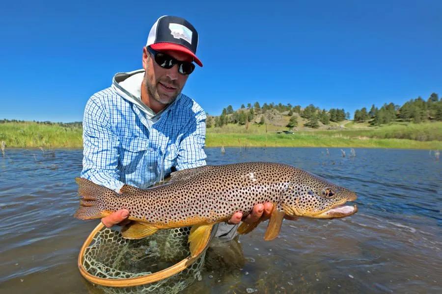 Montana fly fishing for big trout. Big trout in Montana can be found year-round, but the week or so after runoff is a good time to find some dandies.